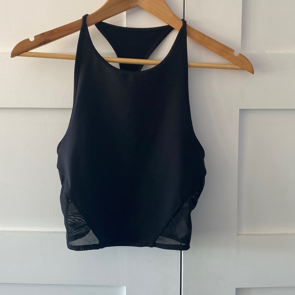 Alo Yoga Tank Black Mesh Siding and Back NWOT